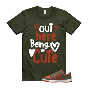 Dunk Mystic Red Cargo Khaki White Low T Shirt Match C2